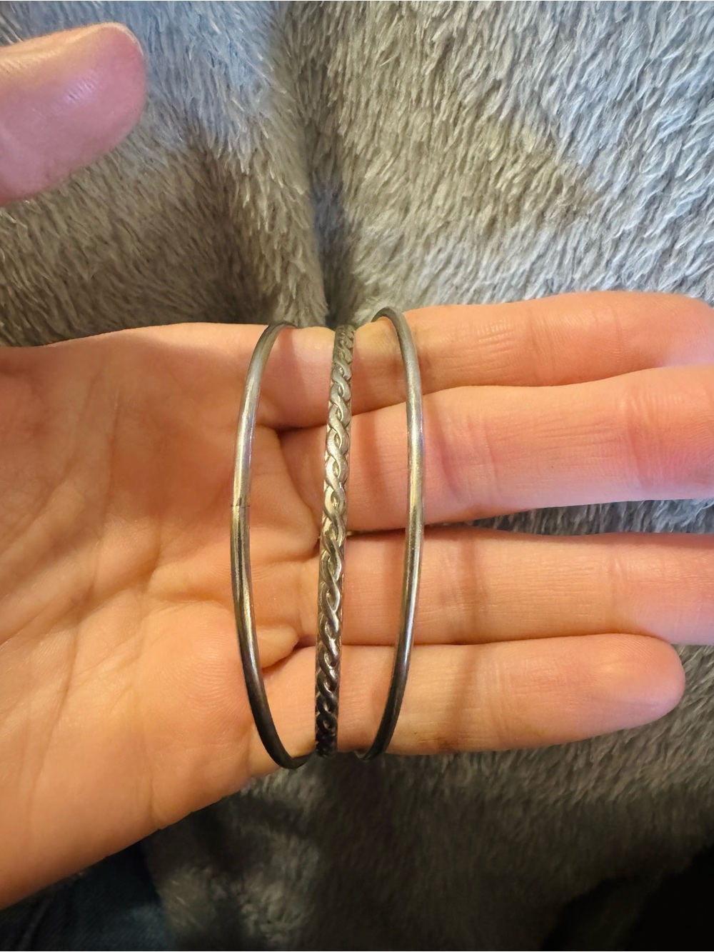 Classic Sterling silver Bangle Bracelet Set